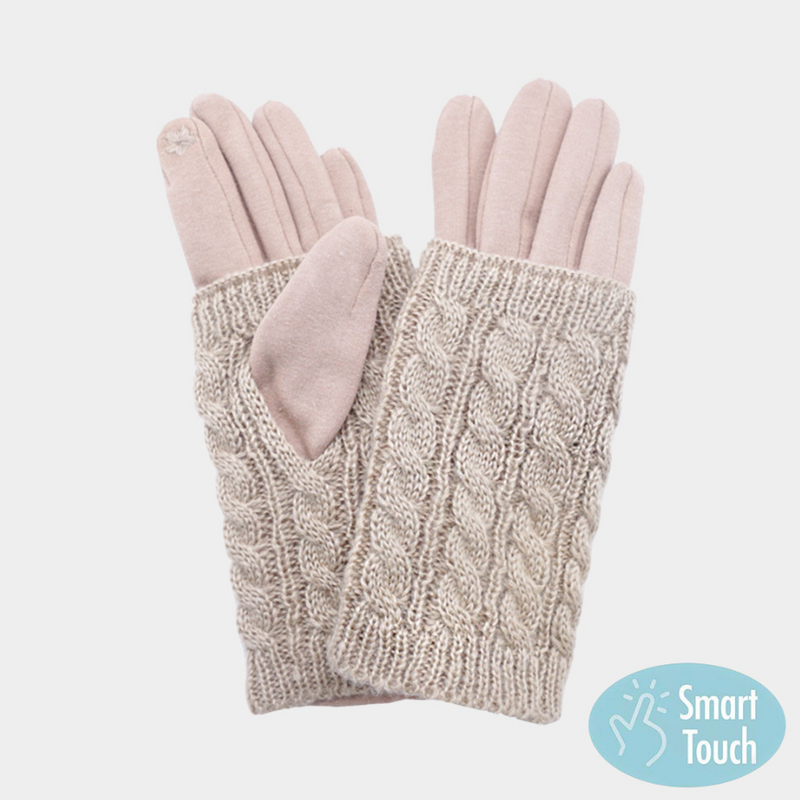 Cable Knit Smart Touch Gloves