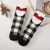 Checkered Santa Non-Slip Socks