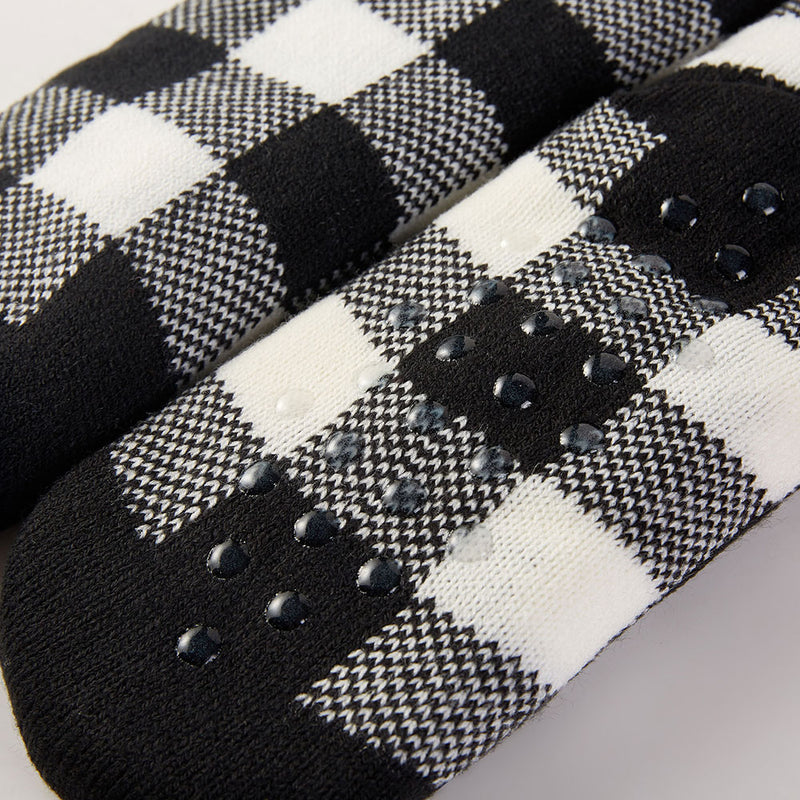 Checkered Santa Non-Slip Socks