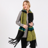 Multi Stripe Blanket Scarf Green