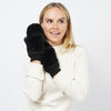 Fur Flip Mittens Black