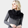 Mini Tube Fringe Scarf Black