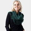 Mini Tube Fringe Scarf Hunter Green