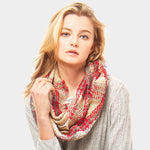 Infinity Plaid Check Scarf Beige