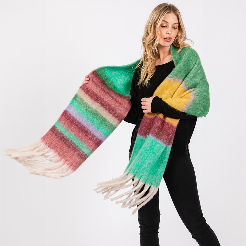 Striped Blanket Scarf