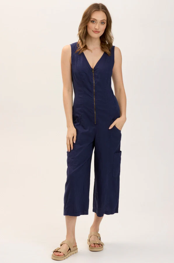 XCVI Wearables Linen Norris Jumpsuit Adrift