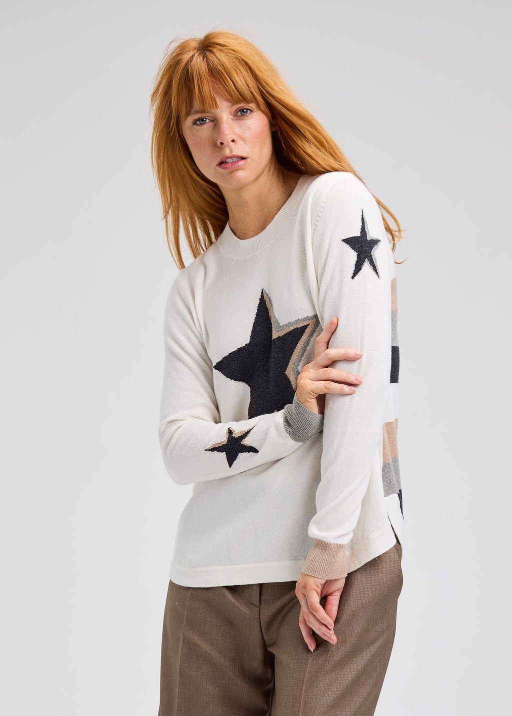 Zaket & Plover Stars & Stripes Sweater with bold star design