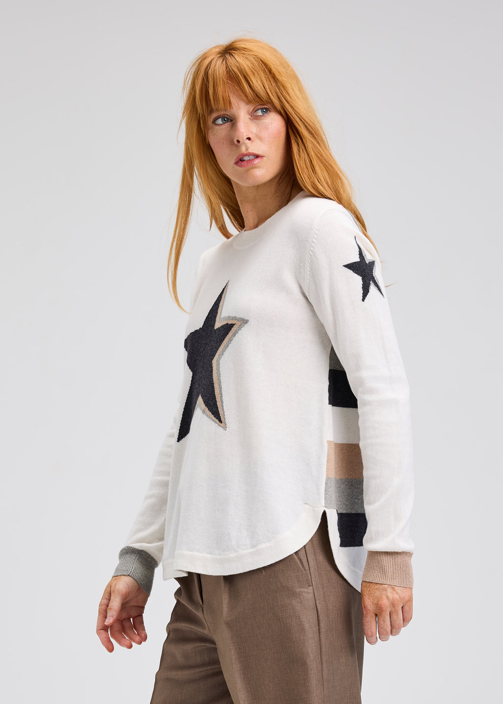 Zaket & Plover Stars & Stripes Sweater with bold star design