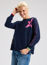 Zaket & Plover Threaded Star Sweater with knit star design