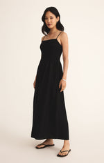 Z Supply Bayside Linen Maxi Dress Black