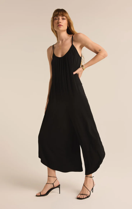 Z Supply Flared Jumpsuit Black