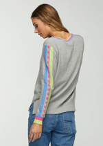 Zaket & Plover Jacquard Sleeve Sweater