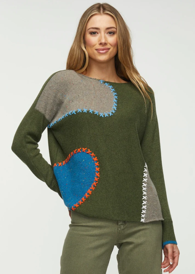 Zaket & Plover Patch Sweater Khaki