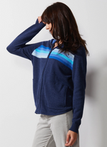 Zaket & Plover Retro Stripe Hoodie Denim