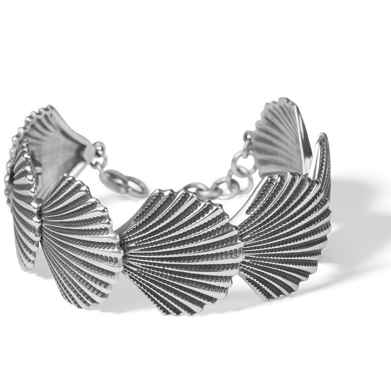 Brighton Silver Shells Flex Cuff Bracelet