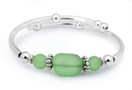 Crazy Art Girl Sea Glass Wrap Bracelet Peridot