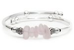 Crazy Art Girl Sea Glass Wrap Bracelet Pink