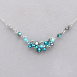 Firefly Petite Scallop Necklace Light Blue