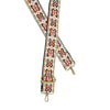 Joy Susan Butterfly Embroidered Guitar Strap White