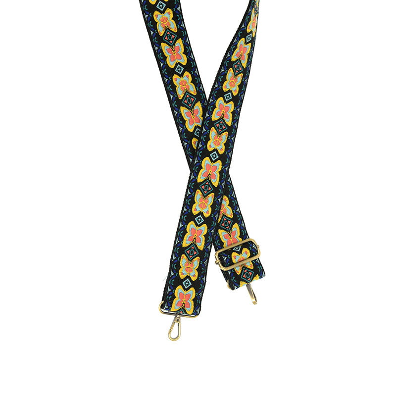 Joy Susan Butterfly Embroidered Guitar Strap
