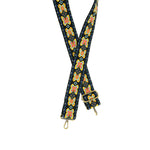 Joy Susan Butterfly Embroidered Guitar Strap Yellow