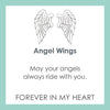 Lola Jewelry Angel Wings Pendant Message: Forever In My Heart