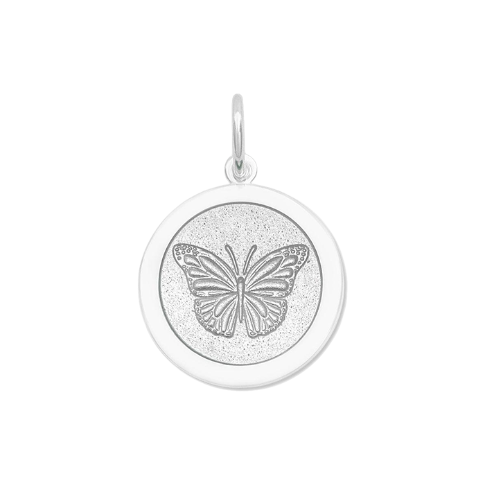Lola Jewelry Butterfly Pendant Alpine White