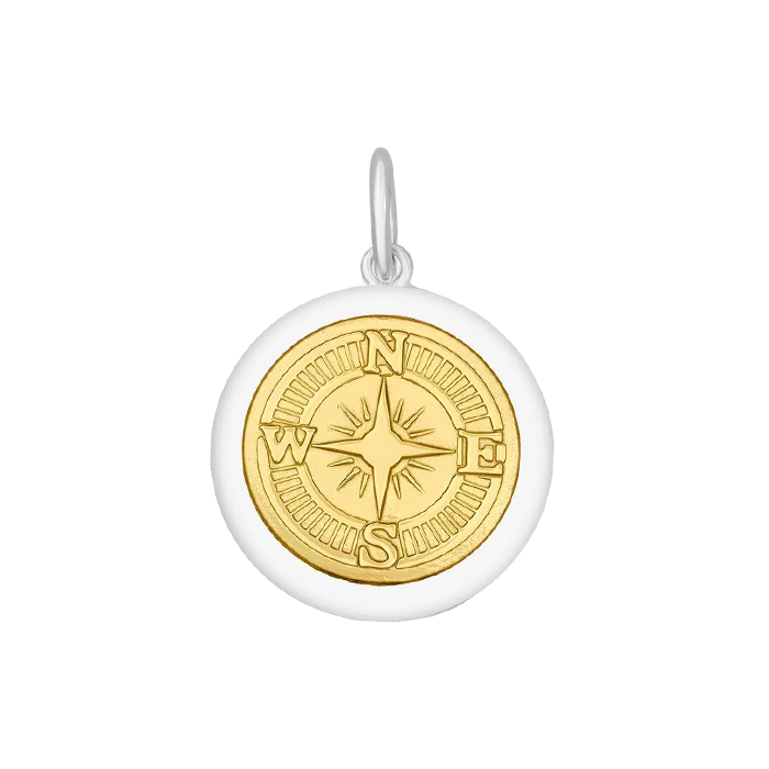 Lola Jewelry Compass Rose Pendant Gold Center Vermeil