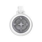 Lola Jewelry Compass Rose Pendant Large Pewter