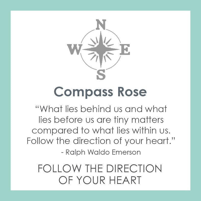 Lola Jewelry Compass Rose Pendant Alpine White