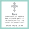 LOLA® Cross Pendant: Love is the key that opens the heart, Hope is the dream that awakens the soul, Faith is the certainty that sees us through.