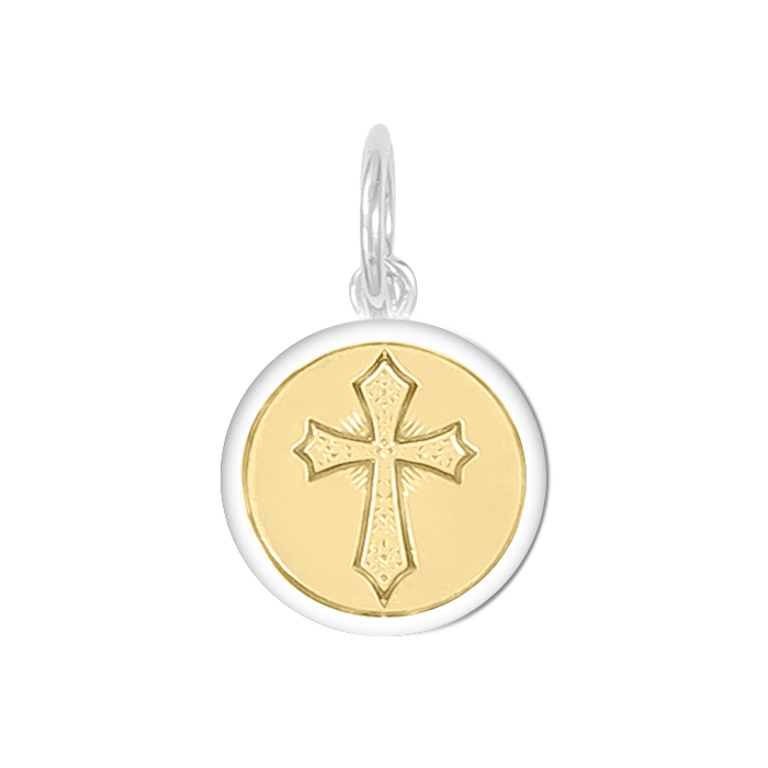 LOLA® Cross Pendant Gold Center Vermeil