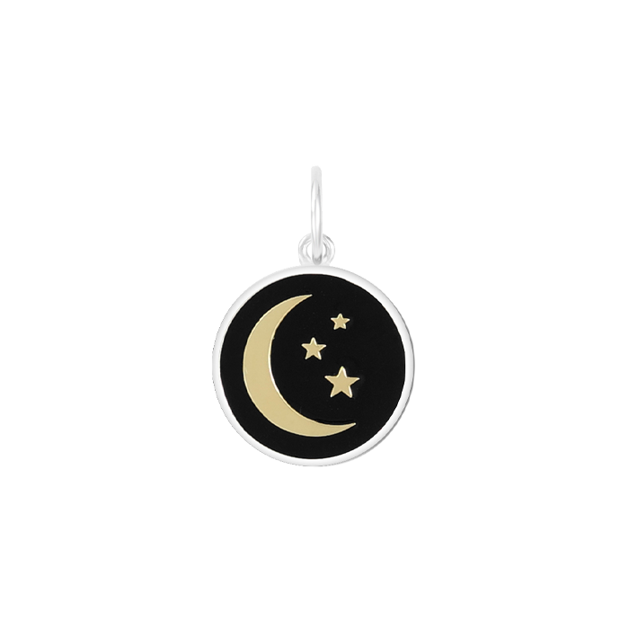 LOLA® Moon & Stars Gold Pendant Black