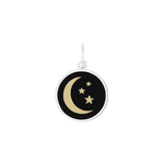 LOLA® Moon & Stars Gold Pendant Black