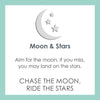 LOLA® Moon & Stars Gold Pendant: Aim for the moon. If you miss, you may land on the stars. Chase the moon, ride the stars.