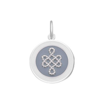 Lola Jewelry Mother and Daughter Pendant Pale Grey