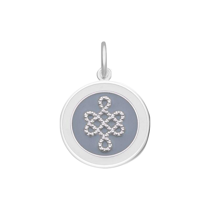 Lola Jewelry Mother and Daughter Pendant Pale Grey
