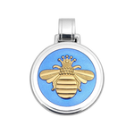Lola Jewelry Queen Bee Gold Pendant Periwinkle Large