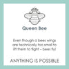 Lola Jewelry Queen Bee Gold Pendant Message: Anything Is Possible
