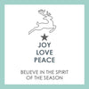 LOLA® Reindeer Gold Pendant: Joy, Love, Peace. Believe in the spirit of the season.