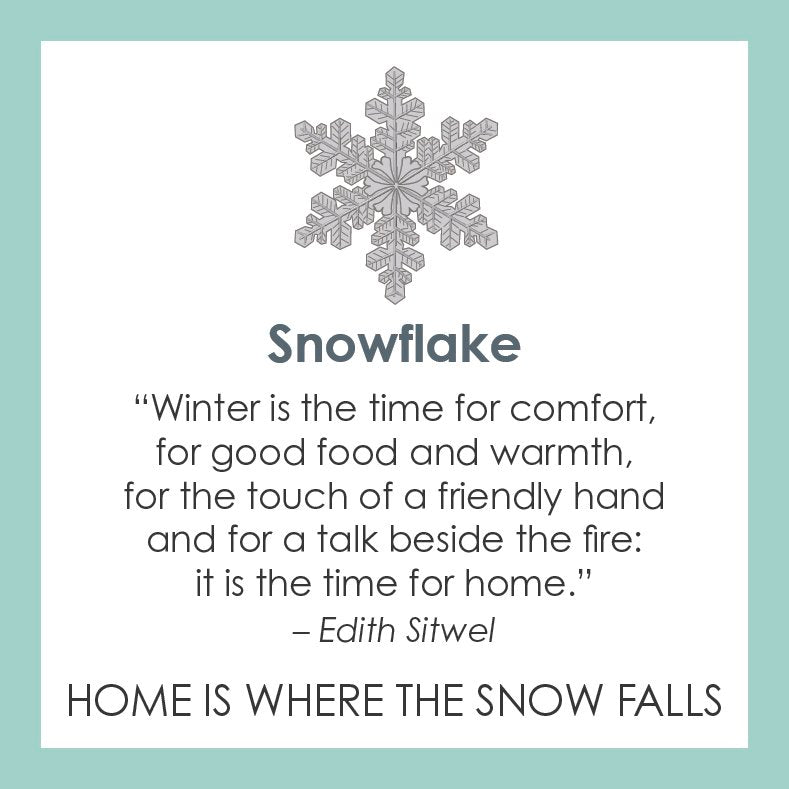 LOLA® Snowflake Gold Pendant "Home Is Where The Snow Falls"