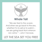 Lola Jewelry Whale Tail Message Card: Let The Sea Set You Free