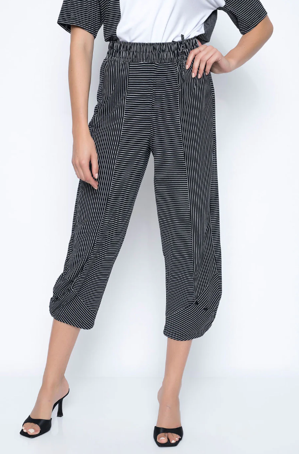 Picadilly Button-Trim Balloon Pant