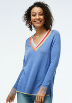 Zaket & Plover Colorful V-Neck Sweater