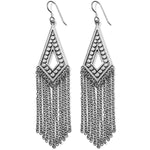 Pebble Disc Fringe French Wire Earrings